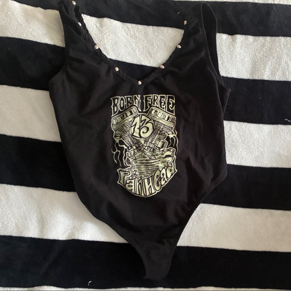 Bornfree bike show California  Black Bodysuit